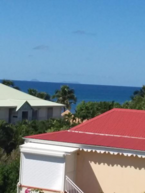 Studio Vue mer Haut de villa anse des rochers